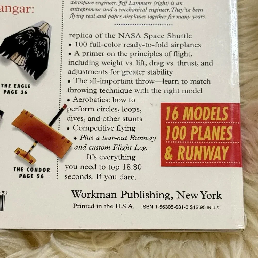 The World Record Paper Airplane Book by Jeff Lammers and Ken Blackburn (1994,...